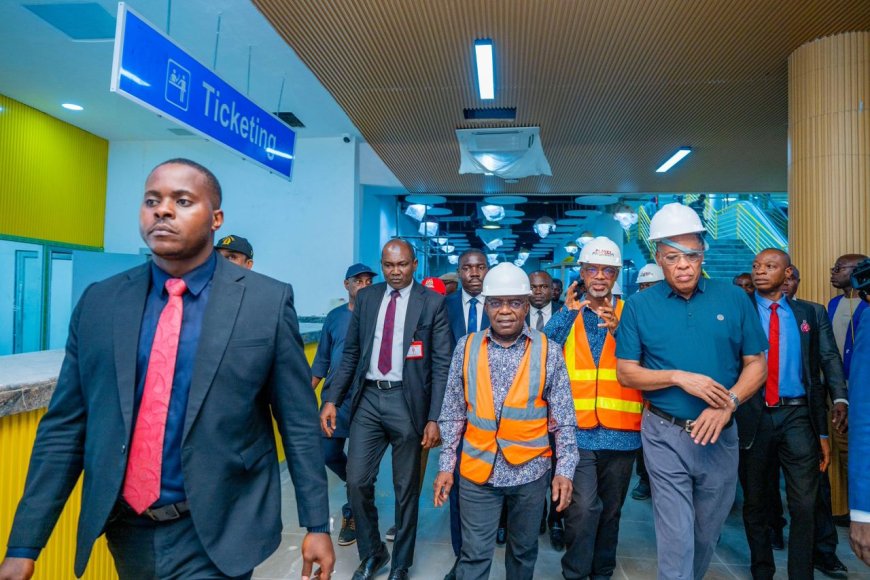 Gov Otti Tours Umuahia Central Bus Terminal, Says Project Nearing Completion