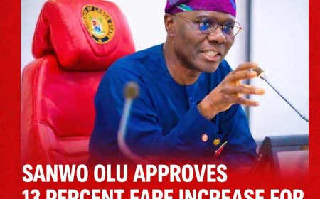 Sanwo Olu Approves 13 Percent Fare Increase for Lagos BRT and Public Buses