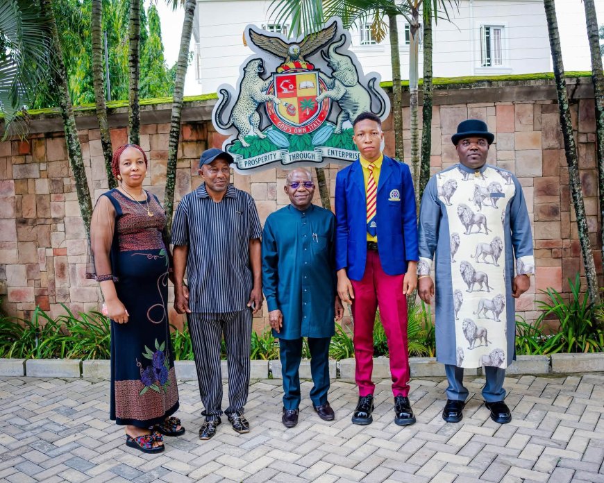 Gov. Otti Receives Abia Born Top JAMB Scorer, Pledges Support for His Education