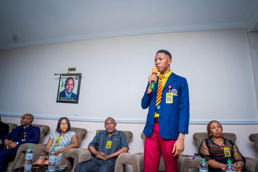 Gov. Otti Receives Abia Born Top JAMB Scorer, Pledges Support for His Education
