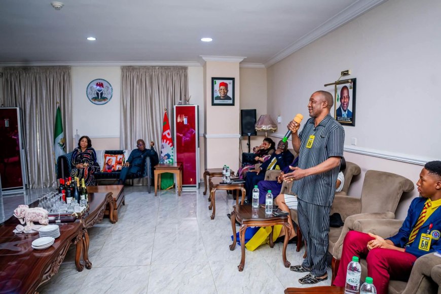 Gov. Otti Receives Abia Born Top JAMB Scorer, Pledges Support for His Education