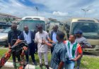 Bayelsa Presents Two Coaster Buses to Medical University